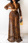 Stay In Touch Leopard Top & Skirt Set