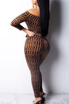 Fashion Elegant Geometric Print Jumpsuit