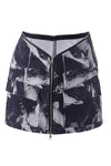 Printed Zipper Hip Wrap Fashion Miniskirt