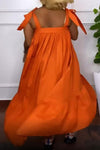 Plus Size Solid Color Camisole Long Dress