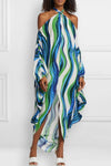 Long Sleeve Rainbow Stripe Maxi Dress