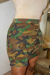 Camouflage Print Pocket Skirt