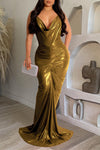 Solid Color Sleeveless Mermaid Maxi Dress