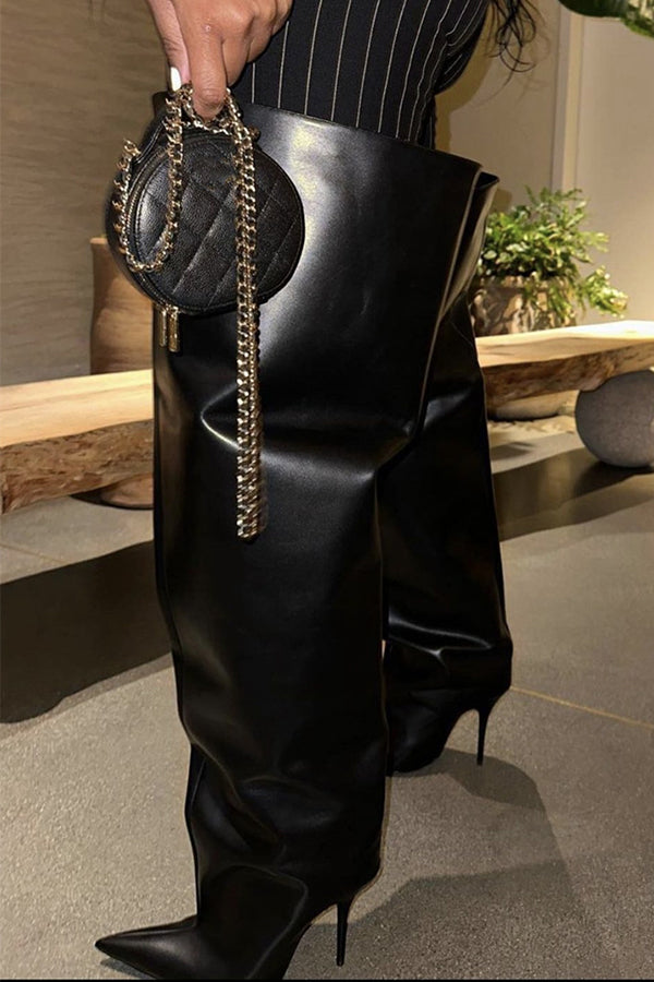 Pointed Toe Stiletto Over-the-knee Boots