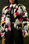 Casual Contrasting Faux Fur Jacket