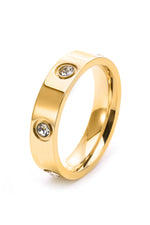 Diamond-set Titanium Steel Ring