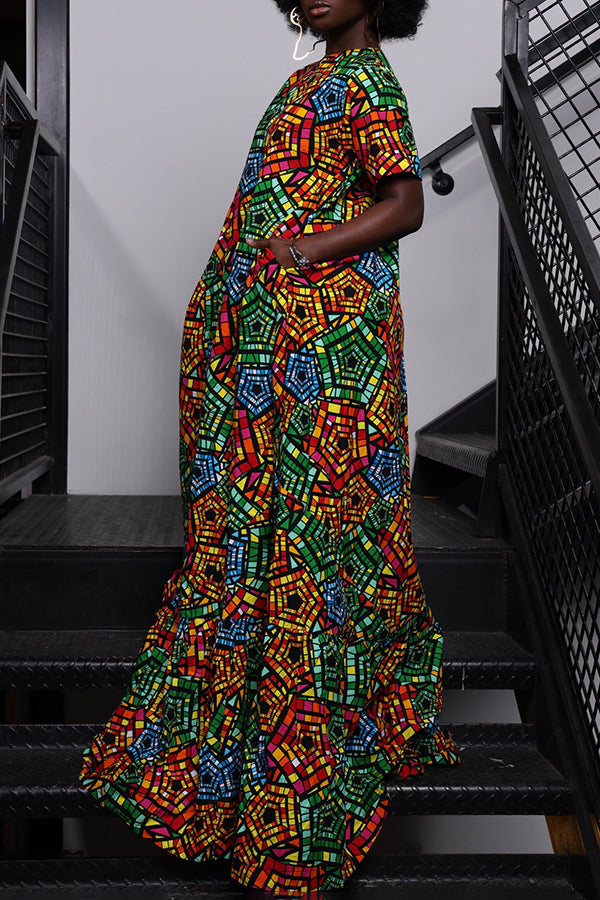 Ethnic Printed Maxi Dress