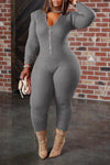 Plus Size Fashion Shoulder Pad Knitted Hooded Wool Jumpsuit
