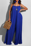 Solid Color Casual Fashion Loose Sling Jumpsuit