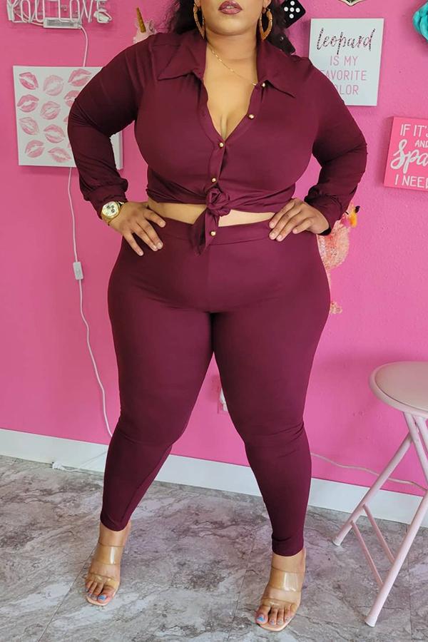 Comfortable Single Breasted Plus Size Shirt Suits