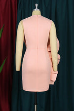 Glamorous Sleeveless Asymmetric Ruffle Solid Color Slim Plus Size Mini Dress