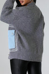 Stylish Patch Pocket Single-Breasted V-Neck Knitted Cardigan