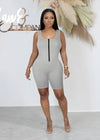 Fashion Tight Solid Color Sleeveless Sports Jumpsuit