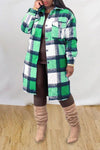 Sweet Plaid Button Down Pocket Boucle Overcoat